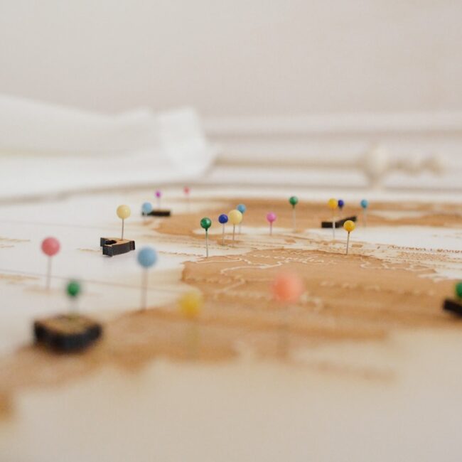 selective focus photography of pin